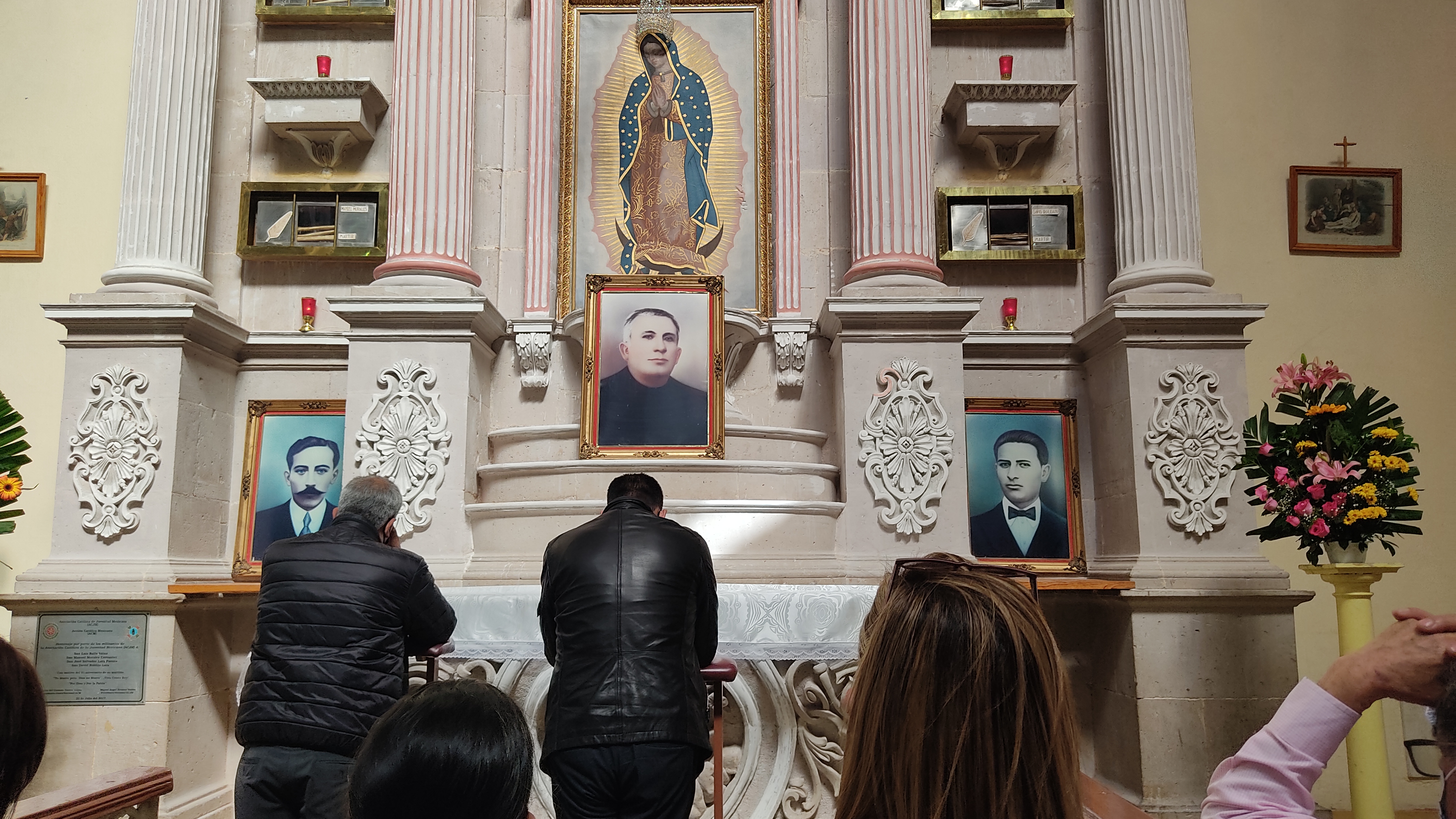 Reliquias de los 5 mártires duranguenses. Parroquia de Chalchihuites, ZAC.